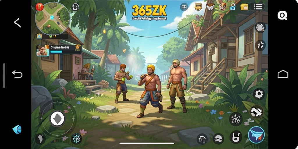 Tampilan gameplay menakjubkan dalam 365ZK dengan aktivitas simulasi yang menarik.