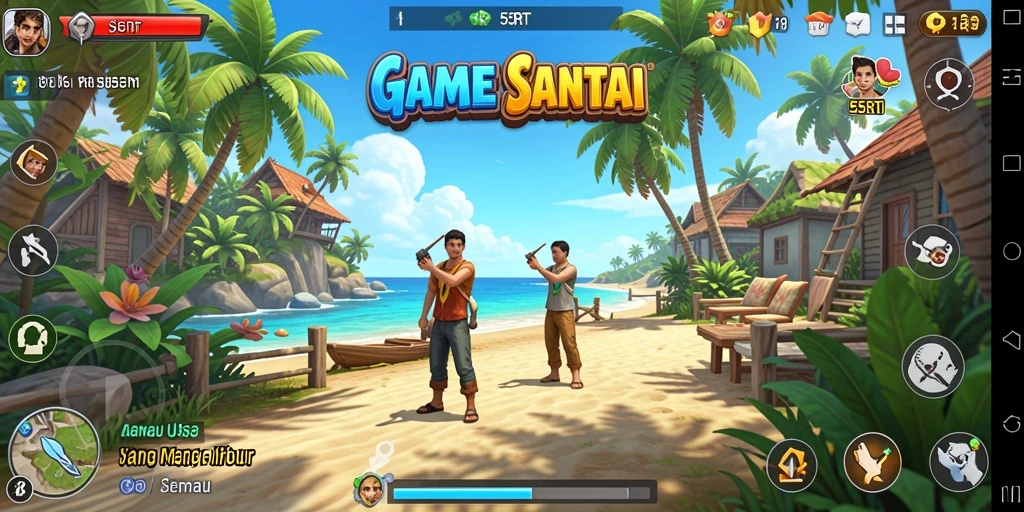 Tampilan gameplay menarik dan penuh warna dari 55RT.