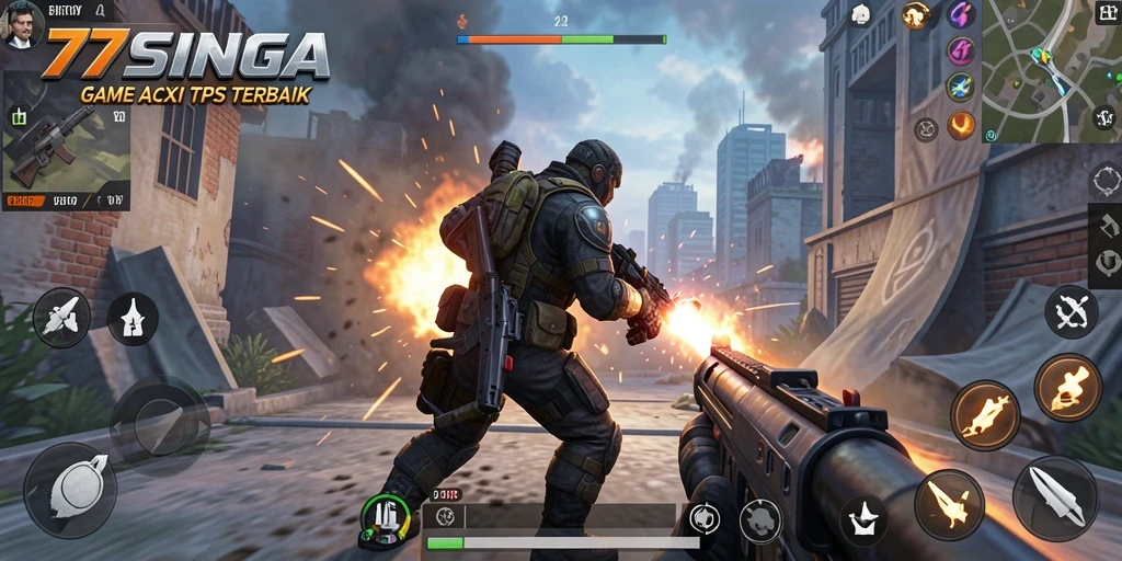 Tangkapan layar menunjukkan gameplay menegangkan dalam 77SINGA.