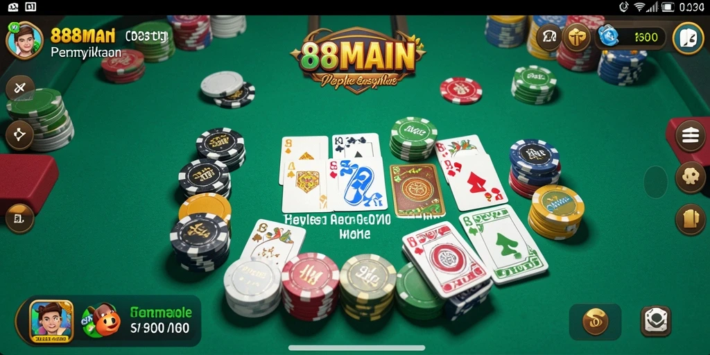 Screenshot gameplay Gaple yang menarik dan menyenangkan.