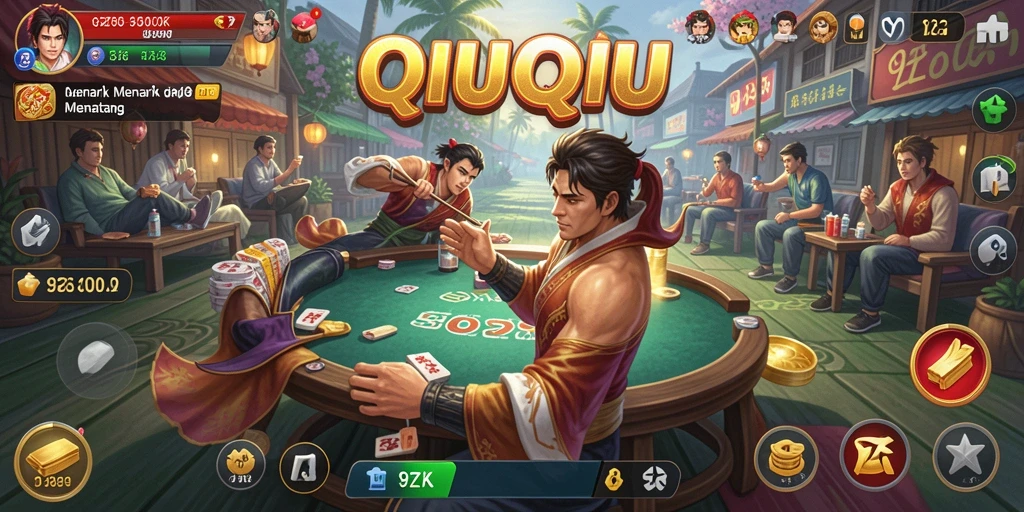 Tampilan gameplay QiuQiu yang menarik di 9ZK.