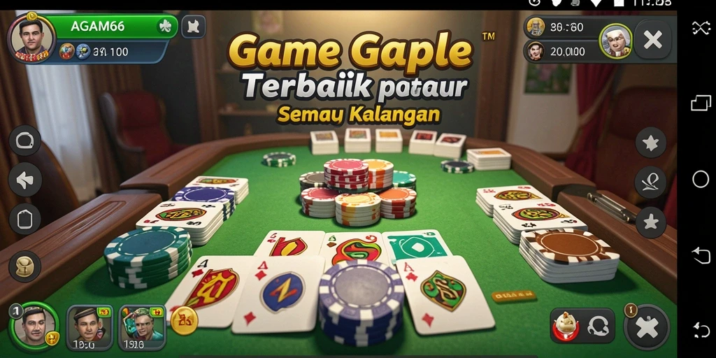 Screenshot AGAM66 menampilkan suasana gameplay Gaple yang menarik.