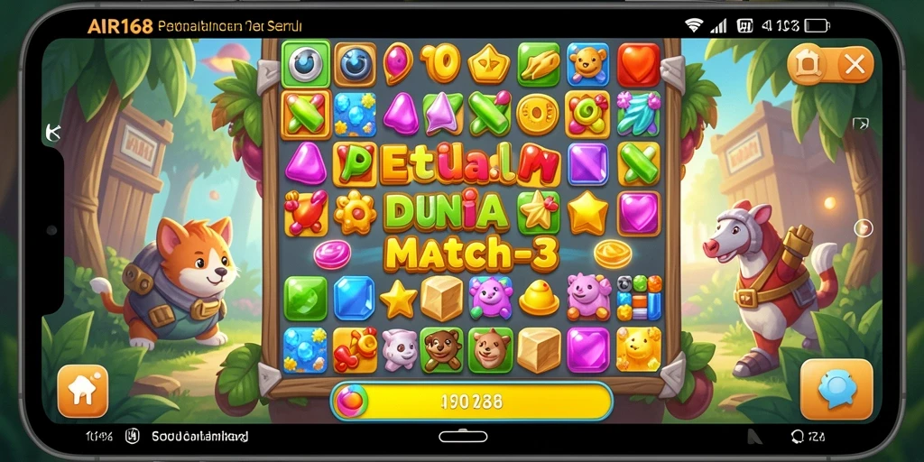 Tampilkan gameplay seru dari AIR168 dengan elemen Match-3 yang menantang.