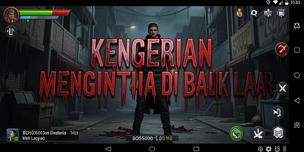 Tangkapan layar <strong>BOS5000</strong> menampilkan suasana mencekam dalam gameplay horor.