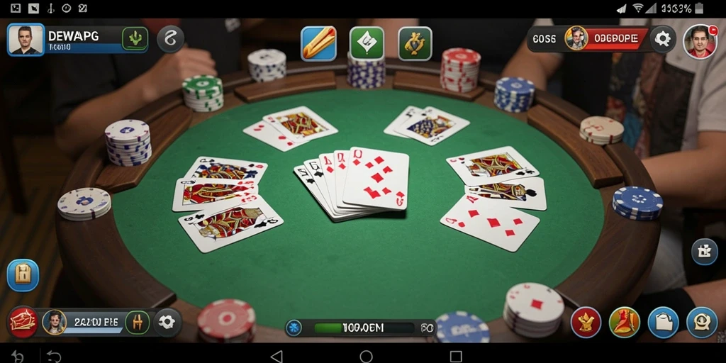 Tampilan gameplay Gaple di DEWAPG yang seru dan menarik.