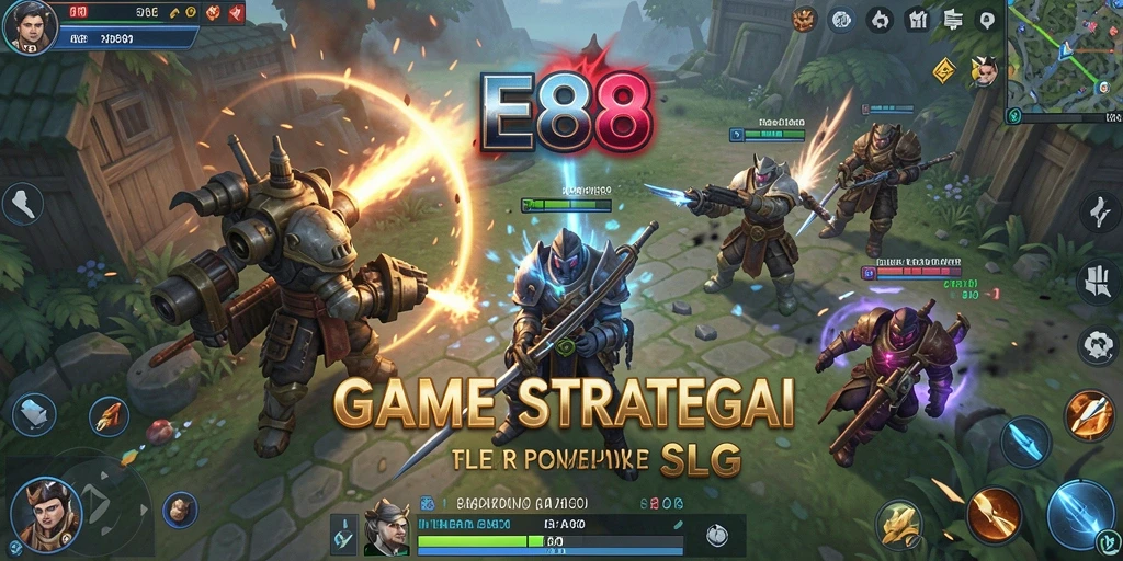 Tangkapan layar dari E88 menampilkan pertempuran strategis antarpemain.