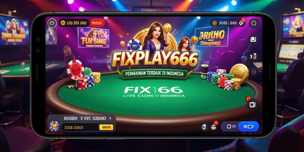 Tampilan permainan Live Casino yang menarik dari FIXPLAY666.