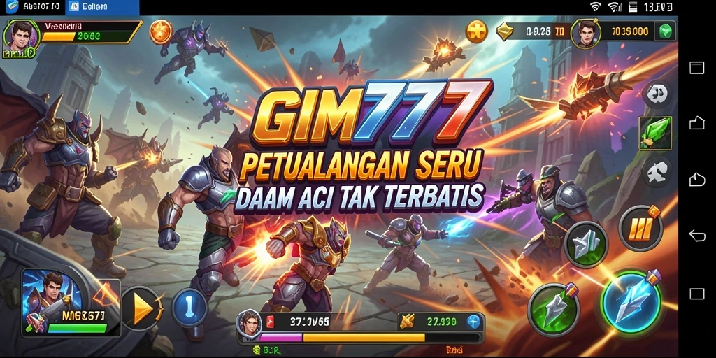 Tampilan aksi mendebarkan GIM777 saat melawan musuh.