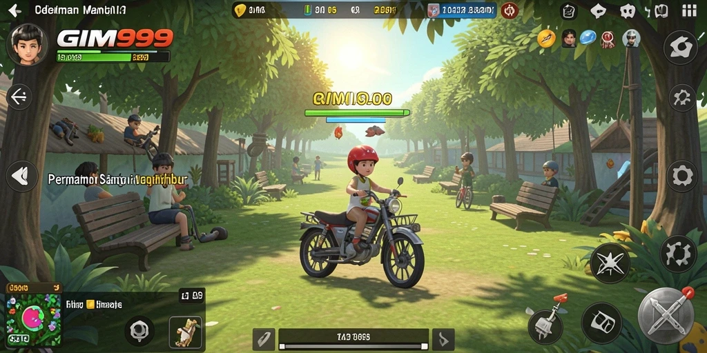 Tampilan gameplay menarik dari GIM999 yang menyenangkan.