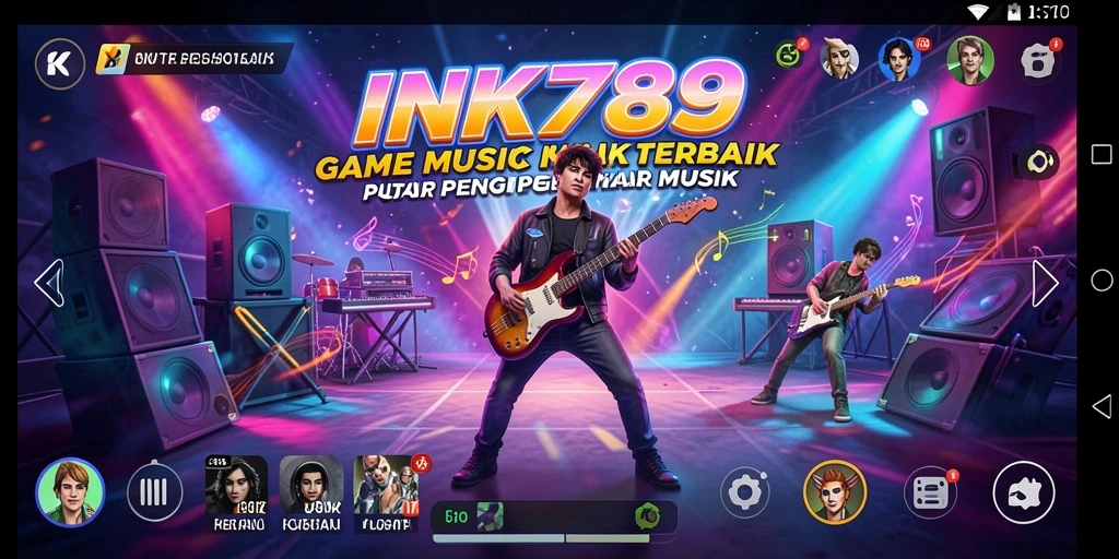 Screenshot game INK789 menampilkan interaksi musikal yang seru.