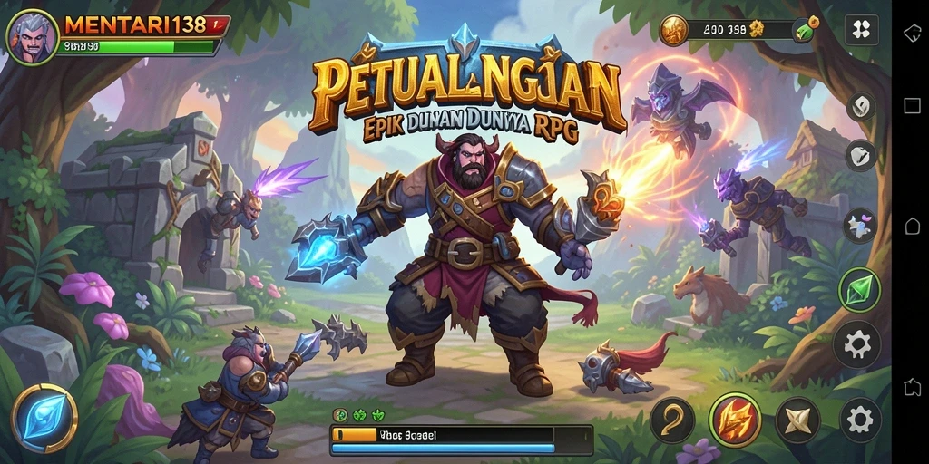 Screenshot gameplay MENTARI138 yang menunjukkan aksi pertempuran yang mendebarkan.