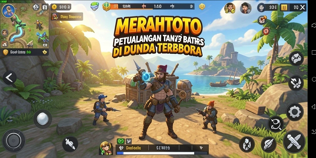 Tampilan gameplay <strong>MERAHTOTO</strong> yang menakjubkan di dunia terbuka.