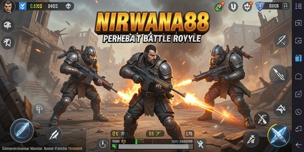 Screenshot gameplay NIRWANA88 menampilkan aksi pertempuran intens.