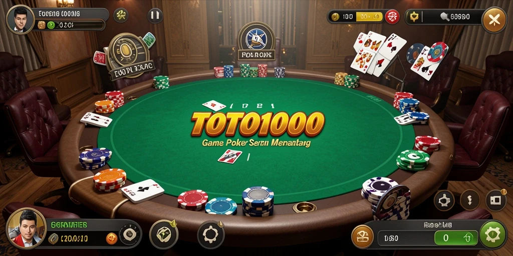 Tampilan gameplay poker yang seru di TOTO1000.