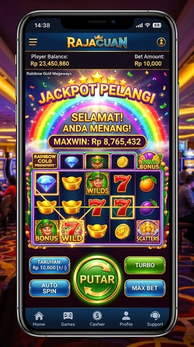 Tampilan antarmuka rajacuan yang mudah digunakan.